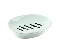 VALICLUD Oval Shaped Soap Dish Holder Double Draining Design for Bathroom and Shower Compact Plastic Soap Drainer Nordic Green for Travel and Gym Use