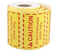 VALICLUD Overweight Warning Stickers Heavy Package Labels for Shipping Logistics Water-Resistant Packing Caution Tags for Moving and Ecommerce Use