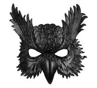 VALICLUD Owl Mask for Halloween and Carnivals, Adjustable Lightweight Pu Animal Masquerade Accessory, Cute Mysterious Black Costume Prop for Dress and Cosplay