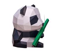 VALICLUD Panda Paper Model Handmade Geometric Origami for Home Decor DIY Animal Shape Craft to Enhance Manipulative Skills and Interaction Natural Material Design