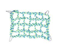 VALICLUD Parrot Climbing Net Made of Sturdy Cotton Rope, Entertaining for Parrots and Rats, Suitable for Indoor and Outdoor Use, Sturdy and Colourful Bird Climbing Net Swing