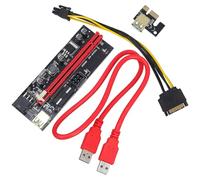 VALICLUD Pcie Graphics Card Riser Extension Cable with Pci-e 1x to 16x Connector, Red Pvc and Copper Material for Enhanced Gpu Performance and Visual Experience, for Gamers and Multimedia