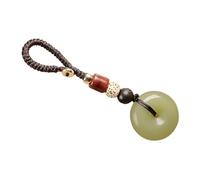 VALICLUD Peace Buckle Car Keychain with Charming Jade Pendant Creative Hanging Chain for Protection and Peace Keyring Accessory for Chinese Year Lucky Feng Shui Ornament