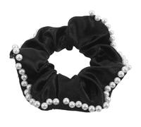 VALICLUD Pearl Satin Scrunchies for Women 2 Large Elastic Hair Bands Soft and Smooth for Ponytails and Buns for Daily Wear and Special Occasions