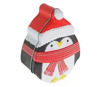 VALICLUD Penguin Metal Christmas Candy Tins with Lids Sturdy Iron Treat Containers for Holiday Snacks Friendly Design Dustproof Seal for Chocolate Cookies and Party Favors