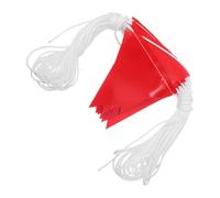 VALICLUD Pennant Hazardous Rooftop Area Portable Design and Visibility Red Triangle Safety Flags String 98ft Long Pvc Material High-visibility Warning Banner with Outstanding Flagging