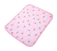 VALICLUD Pet Cooling Mat for Dogs and Cats Anti-slip Foldable Design, Rectangular Chilled Silk and Cotton Sleeping Cushion, Suitable for Home the Go, Lovely Fruit Patterns in Pink