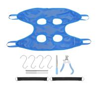 VALICLUD Pet Grooming Hammock Adjustable Small Blue Nylon Sling for Dog and Cat Nail Trimming Suitable for Home Grooming Random Color