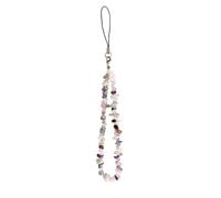 VALICLUD Phone Charm Crystal Gem Lanyard Beaded Phone Strap Fashionable Keychain Hanging Decor with Lobster Buckle for Pink Crystal