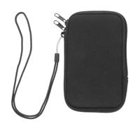 VALICLUD Phone Pouch Storage Case Portable Lightweight Neoprene Zippered Pouch with Lanyard for Beach Running Black