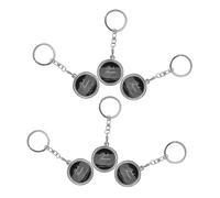 VALICLUD Picture Frame Keychain Metal Mini Photo Frame Key Ring Holder 6Pcs Round and Heart Shaped Couples Keepsake Men and Women