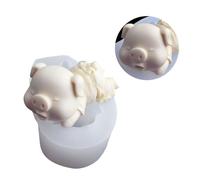 VALICLUD Pig Cake Mould for Baking DIY Mousse Biscuit Jelly Dessert Party Mold White Non Stick Bakeware for Homemade Cakes and Puddings