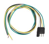 VALICLUD Pin Flat Trailer Wiring Harness Extension Cable Jacketed Trailer Light Plug Replacement for Utility Cargo Boat Stable Contact Points Compatible