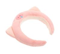 VALICLUD Pink Plush Pig Ears Headband Makeup Hair Headwear for Women Spa Bath Accessories
