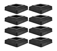 VALICLUD Plastic Decorative Post Caps 8Pcs with Square Skirts for Fence Posts Railing Base Covers Suitable for Deck and Outdoor Corridors