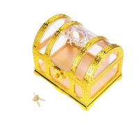 VALICLUD Plastic Pirate Treasure Chest Party Prop Treasure Box for Pirate Theme Parties Halloween School Prize Storage