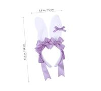 VALICLUD Plush Bunny Ears Bow Headband Soft Rabbit Ear Hair Hoop Lovely Party Hair Accessory for Women Carnival Christmas Easter Costume