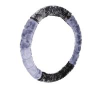 VALICLUD Plush Leopard Print Steering Wheel Cover Warm Autumn Winter Car Accessory Soft Fuzzy Protector with Comfortable Texture for Scratch Prevention and Easy Installation