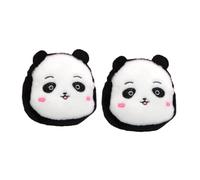 VALICLUD Plush Panda Coin Pouch Set 2pcs, Cartoon Small Change Bag with Zipper for Girls, Soft Fluffy Cute Coin Storage Wallets for Travel and Daily Use