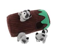 VALICLUD Plush Raccoon Burrow Dog for Small Medium Large Dogs Interactive Squeaky Chew Puzzle Enrichment Soft Teething Entertainment for Puppies Brain Teaser Hideaway for Anxious Pets