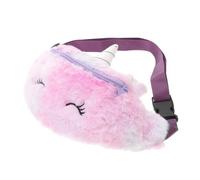 VALICLUD Plush Unicorn Waist Bag Portable Crossbody Bag for Winter Cartoon Shoulder Purple Adorable Gift for Travel School Leisure Outdoor Activities