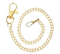 VALICLUD Pocket Watch Chain Sl nd Elegant with Circular Spring Buckle Accessories Golden Metal Easy to Use and Skin-Friendly Clothing Chain for Decorating Handbags and Clothes