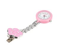 VALICLUD Pocket Watch Cute Floral Clip Retractable Hanging Watch for Medical Professionals Stylish Brooch Arabic Numerals for Students and Healthcare Workers