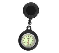 VALICLUD Pocket Watch with Luminous Face Retractable Badge Reel Design for Nurses and Medical Professionals Lightweight and Durable for Accurate Timekeeping Black