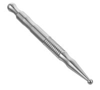 VALICLUD Point Pen Stainless Steel Manual Acupuncture Pen Double-end Design Silver for Face Acupoints and Foot Acupressure