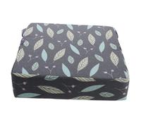 VALICLUD Polyester Booster Seat Cushion with Adjustable Straps Non Slip Dining Chair Heightening Pad for Year Old Supportive Feeding Highchair Insert Cushion Grey Leaf Pattern