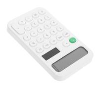 VALICLUD Portable 12-digit Desktop Calculator, White Abs Electronic Components, Easy-to-use Multi-function Calculator with Button Battery for School, Office,