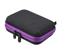 VALICLUD Portable Essential Oil and Lipstick Storage Bag with Shockproof Padding Large Capacity Travel Case for Women Double Zipper Makeup Organizer in Purple Compact and Lightweight for