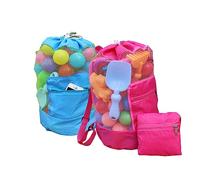 VALICLUD Portable Foldable Shell Storage Tote for Kids Beach Backpack for Beach Days Made of Mesh Material