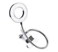 VALICLUD Portable Folding LED Nail Beauty Lamp with Eye Protection Table Light USB-Powered Manicure Desk Lamp Color Modes Brightness Compact Silver Design for Salon and Home Use