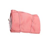 VALICLUD Portable Four Compartment Makeup Organizer Bag Pink Travel Storage Pouch for Cosmetics Toiletries and Personal Care Transparent Mesh Interior for Easy Access Suitable for Vacation