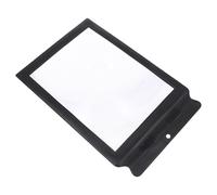 VALICLUD Portable Handheld Magnifying Glass Black Pvc Frame and Pu Leather Handle with 3x Magnification Easy to Hold and Carry for Reading Fine Details in Books, Newspapers, Maps
