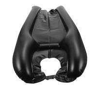 VALICLUD Portable Inflatable Shampoo Pillow Durable Hair Washing Cushion for Elderly and Disabled Outdoor Use Reusable and Foldable Black Pad with Aging Resistance and No Abrasion