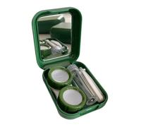 VALICLUD Portable Lens Box with Mirror Organizer Case for Travel and Daily Use Easy Open Small Cosmetic Holder for Eyes Convenient Storage for Contacts