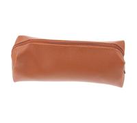 VALICLUD Portable Makeup Brush Organizer Pouch Pencil Case Slim Travel Cosmetic Tool Bag for Men and Women Brown