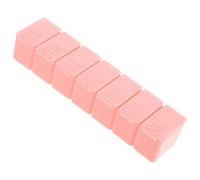 VALICLUD Portable Medicine Case Slot Compact Weekly Organizer with Individual Lids Long Narrow Design for Daily Use Moisture Resistant Pill Box in Stylish Pink for Efficient Medication