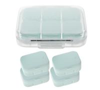 VALICLUD Portable Medicine Organizer Small Case with Multi-Compartment Design and Tight Seal, Large Capacity Medicine Holder for Travel and Daily Use, Pp and PC Material for Well Protected