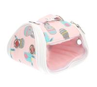 VALICLUD Portable Pet Carrier Bag for Hamsters, Squirrels, Hedgehogs and Chinchillas, Breathable Shoulder Outgoing Bag Detachable Washable Pink Rabbit Lining, Small Size for Four Seasons