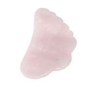 VALICLUD Portable Pink Powder Crystal Jade Gua Sha Scraping Plate Smooth Texture for Facial and Eye Massage, Wing Shape Design Beneficial to Skin, Gift for Family