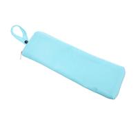 VALICLUD Portable Sky-blue Chenille Wet Umbrella Storage Bag with Instant Water Absorption Folding Case for Indoor Outdoor Use Protective Compact Pouch Suitable for Travel Office Home