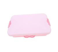 VALICLUD Portable Small Indoor Sandbox Storage Box with Lid Plastic Sand Tray for Craft Storage and Outdoor Play Break-resistant Pink Organizer for Tidy Management