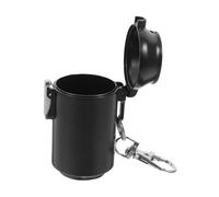 VALICLUD Portable Smokeless Cigarette Ashtray with Leakproof Lid Pocket Sized Outdoor Butt Disposal Box for Travel Home Car Use Black Compact Ashtray Stand with Sealing Design for Clean