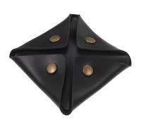 VALICLUD Portable Storage Pouch Button Design Mini Leather Wallet for Cash Earphones and Data Cables for Everyday Use and Travel Matte