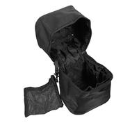 VALICLUD Portable Travel Makeup Bag Large Capacity Waterproof Cosmetics Case Black Nylon Toiletries Handbag Organizer for Men and Women