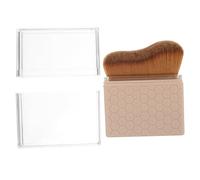 VALICLUD Portable Wave Shaped Self Tanning Brush with Protective Lid Soft Body Makeup Brush for Foundation Application for Needs