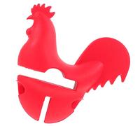 VALICLUD Practical Silicone Boil Stopper Rooster Lid Lifter Pot Spill Stopper Kitchen Accessory Safe Red